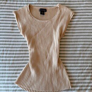 Banana Republic Ribbed Tan Sleeveless 7 A 5 D